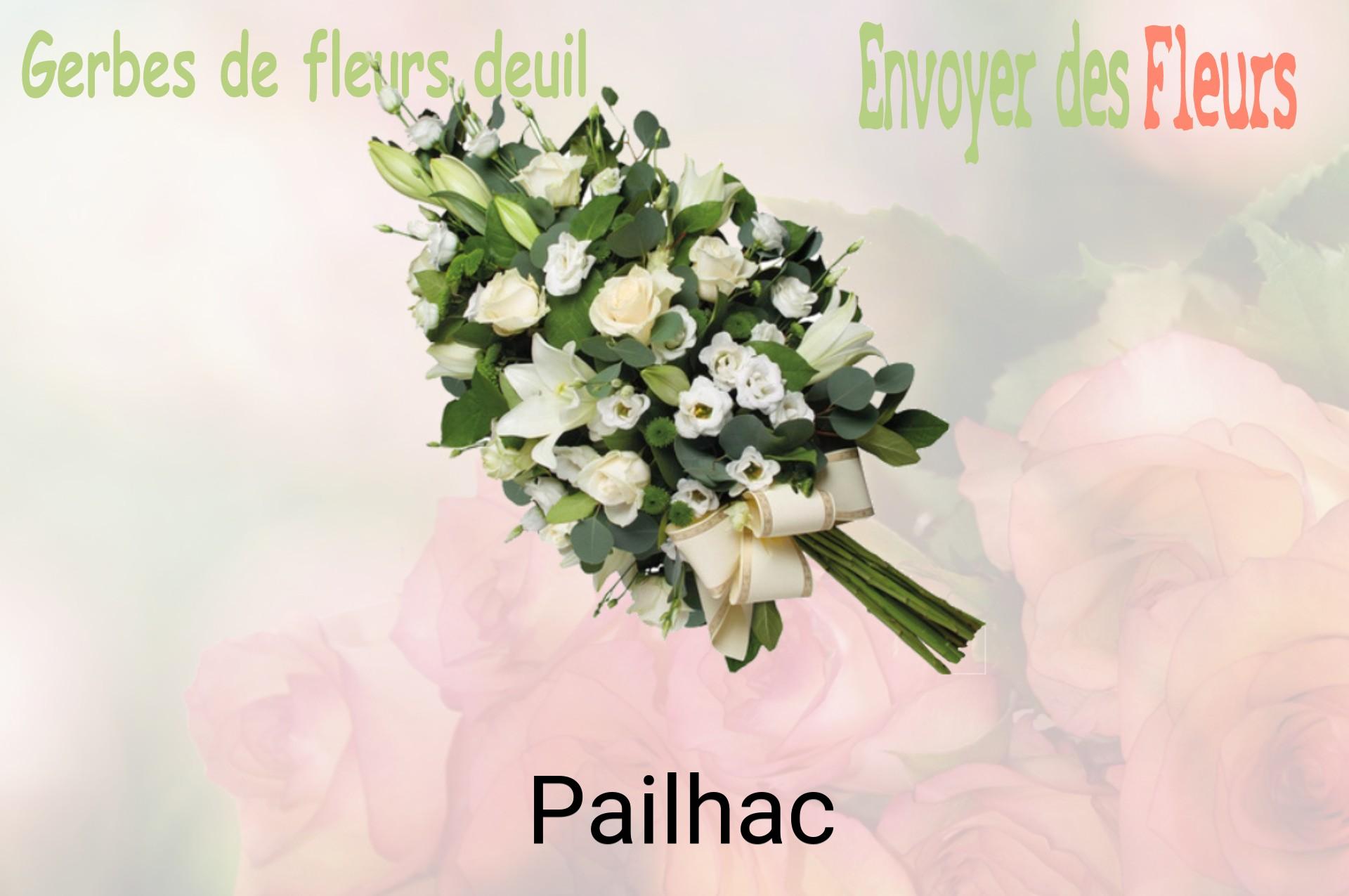 Gerbe de fleurs de deuil livrée à Pailhac